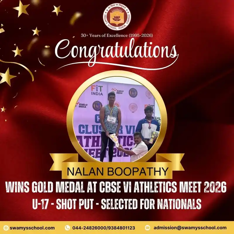 WINS GOLD MEDAL AT CBSE VI ATHLETICS MEET 2026